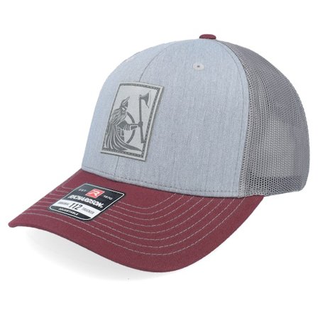 Vikings - Grå trucker Caps - Viking Warrior Heather Grey/Maroon Trucker @ Hatstore