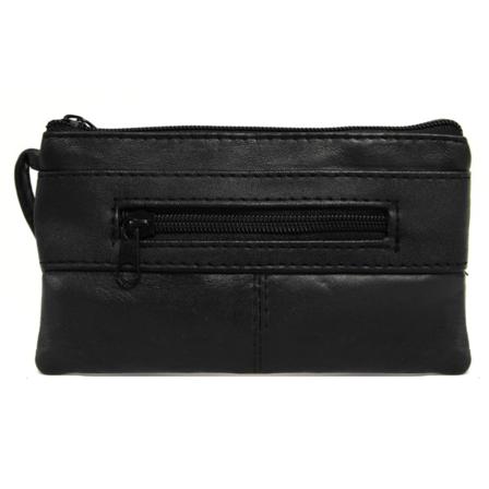 Svart Handledsväska I Lammnappa Läder