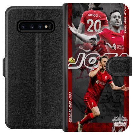 Kompatibelt Plånboksfodral till Samsung Samsung Galaxy S10 Liverpool Diogo Jota nr 20 fotboll affisch Portugalsk anfallare Röda spelare Premier Leag