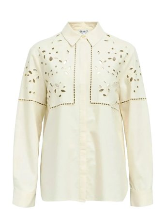 Objperry L/S Lo Shirt E Au 25 Cream Object