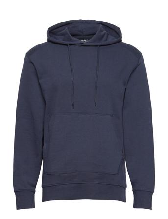 Slhjackson380 Hood Sweat S Hettegenser Genser Blå Selected Homme
