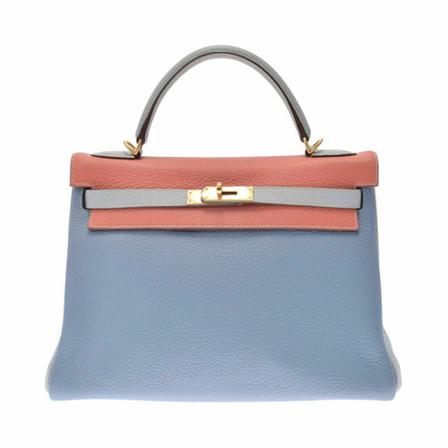 Hermès Vintage, Pre-owned Kelly Blauw, Dames, Maat:ONE Size
