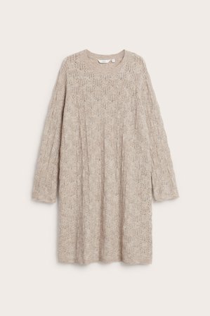 Kappahl | Sukienka z dzianiny | Melanżowy beż