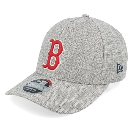 New Era - MLB Grey adjustable Czapka Z Daszkiem - Boston Red Sox 9FORTY M-Crown Cotton Weave Gray A-frame Adjustable @ Hatstore