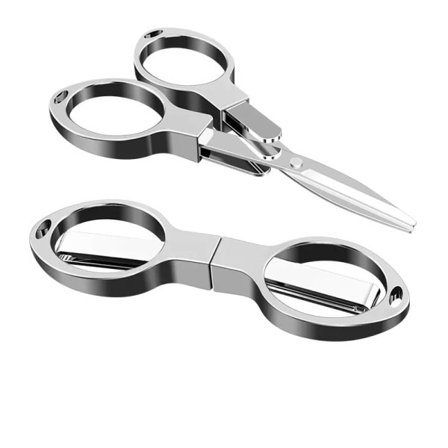 Bärbar vikbar sax kol stål fiske lina klippning verktyg mini redskap tillbehör multifunktionell handarbete sax