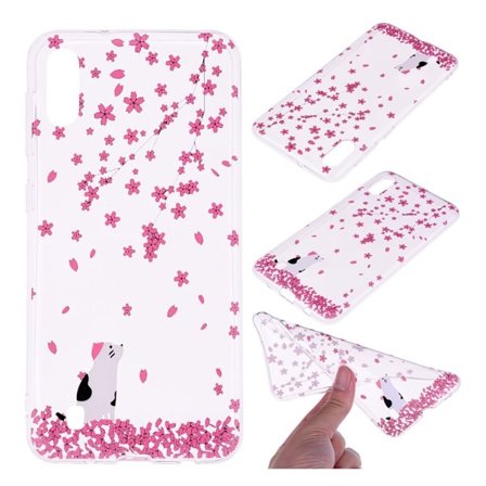 Deco Samsung Galaxy A10 cover - Blomst og Kat