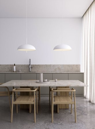 Versale taklampe Ø50 - hvit