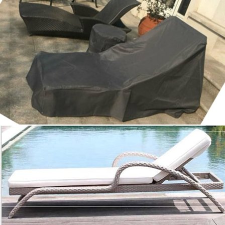 Trekk til hagestol. 210D Oxford-stoff. Svart hagestol. Oxford-stoff for hagemøbler på balkong.