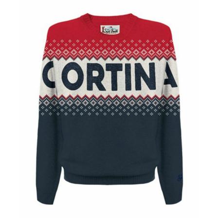 Saint Barth, Round-neck Knitwear Rood, Heren, Maat:L