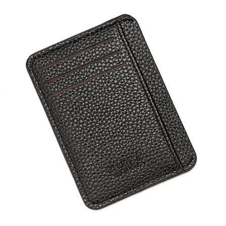 Ultra tunn manlig korthållare plånbok svart affärskreditkortshållare mini dam plånbok multifunktion korthållare plånböcker