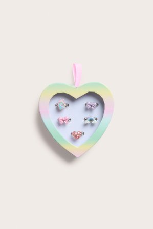 Kappahl | 5 kpl:n pakkaus sormuksia | Pinkki