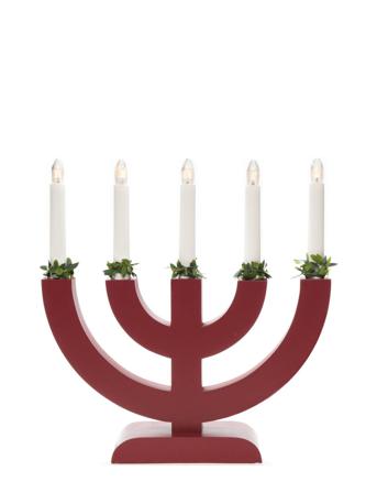 Elljusstake 5 Ljus Home Lighting Christmas Lighting Electric Advent Candlesticks Röd Konstsmide