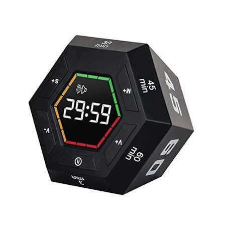 Pomodoro-timer, Produktivitets-timer, 3, 5, 15, 30, 45, 60 minuters förinställd smart nedräkningstimer, tidshanteringsverktyg