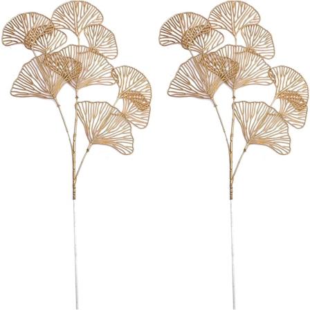 Kunstige forgyldte planter falske forgyldte ginkgoblade