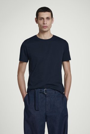 COS Men's 3 Pack Regular Cotton T-Shirts in Blue