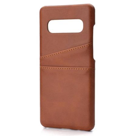 Veske med kortrom i VINTAGE design til Samsung Galaxy S10 Mörkbrun