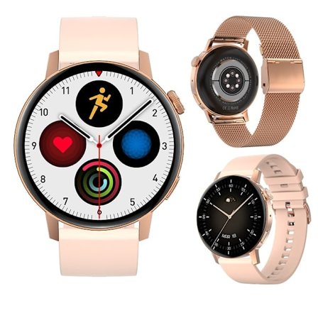 Älykello FOREVER ForeVive4 SB-350 lisärannekkeella - ruusukulta