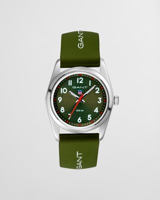 GANT - Graduate klokke med militærgrønn silikonrem (2-6 år) aloe green
