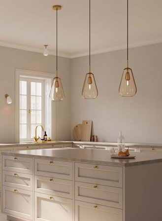 Anoli 1 medium taklampe Ø19 - nordic gold/gold