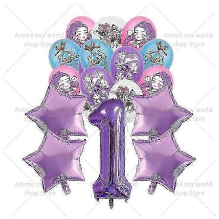 Kpop Demon Hunters Fødselsdagsfest Sæt – Dug, Tallerkener, Kopper, Balloner & Kagetopper til Børnefestartikler