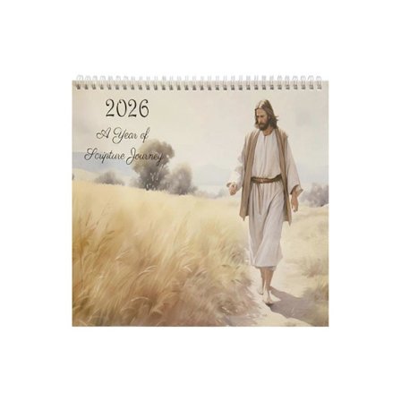 Et år med skriftstedsreiser 2026 Kalender for bibelske reiser Hjemmeskole Kontor Skrivebordsornamenter Veggkunst Dekor Kalender