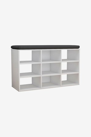 VCM - Vcm Skobänk Hinsol Xs 9 fack - Vit - Skoskåp - Från Homeroom