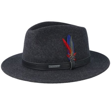 Stetson - Svart traveler Hatt - Woolfelt Mix Black/Black Traveller @ Hatstore