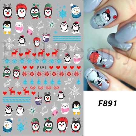 Söt tecknad skalle Nagelklistermärken Spöklik Halloween-dekoration Ghost Bat Evil Pumpa Sliders för manikyr Blodnageldekal GLF886 F891