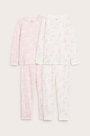 Kappahl | Piżama w jednorożce, 2-pak | Jasnoróżowy