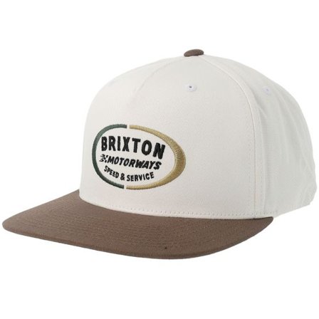 Brixton - Vit snapback Keps - Rhett MP Off White/Pinecone Brown A-frame Snapback @ Hatstore