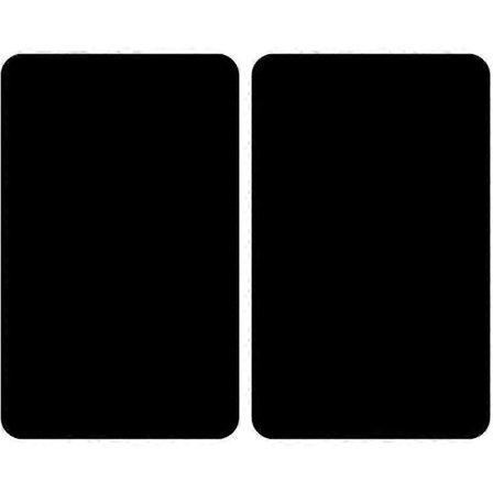 Platetoppbeskyttelse, glassplatetoppbeskyttelse, sett med 2, herdet glass, 30x52 cm, svart
