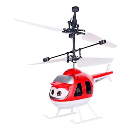 Tegneserie Fjernstyret Helikopter USB Opladbar Automatisk Strømafbrydelse Lys Mini Tegneserie Flyvemaskine