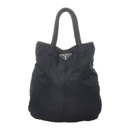 Prada Vintage Pre-owned Tessuto Tote Tas , Zwart , Dames , Maat: ONE Size Vintage Tassen