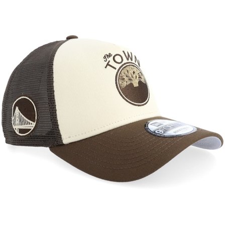 New Era - Golden State Warriors NBA Ce 9FORTY Off White/Brown Trucker Trucker Brown Cap - NBA @ Hatstore