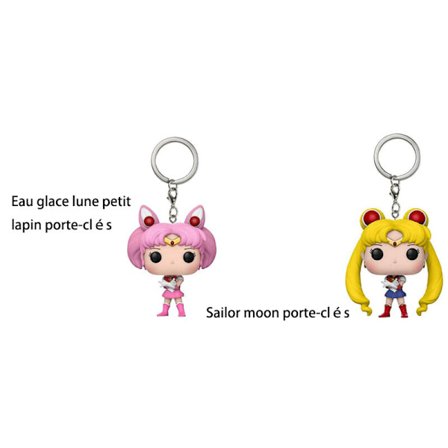 Sailor Moon nyckelring kanin vatten is månad nyckelkedja pendan