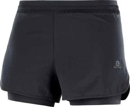 Salomon Women's Cross 2in1 Shorts Women workout shorts Black M