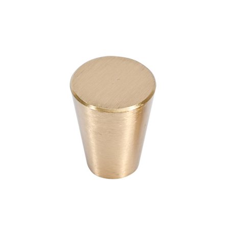 20x H 25x Bund Bund 12mm Børstet Messing Møbelknapper, Guld