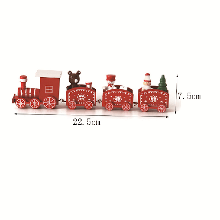 Julkalender Julträ tåg miniatyr dekorationer litet tåg skåp bord dekorationer-WH223-R