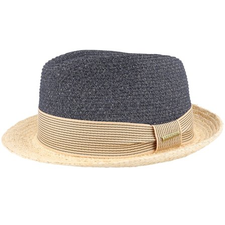 Stetson - Toyo/Raffia Midnight Blue Natural Trilby Straw Blue Hat - @ Hatstore