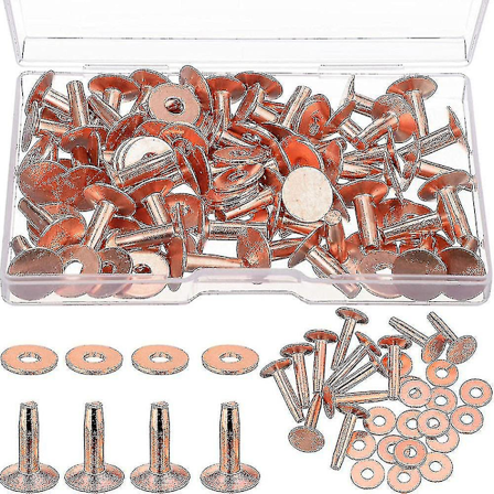 50 sæt kobbernitter og grater, kobbernitter til læder til bælter, tegnebøger, kraver, læder Diy Cr xi