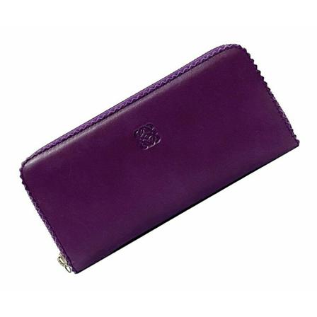 Loewe Pre-owned, Pre-owned Wallets & Cardholders Paars, Dames, Maat:ONE Size