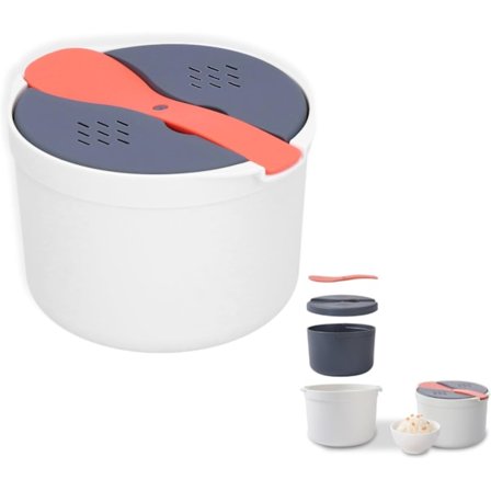 Mikrobølgeovn Riskokekar, Mikrobølgeovn Riskokekar Dampkoker og Pastakoker, Mikrobølgeovn Ris- og Kornkoker Grønnsaksdamper