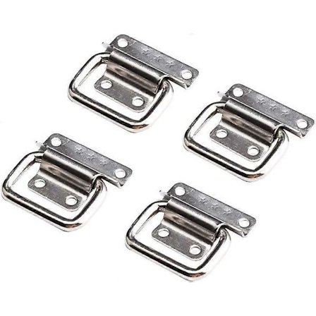 Brysthåndtak i rustfritt stål, verktøykassehåndtak for skap, bagasjerom, dekselboks, skuffdør, pakke med 12 JYN