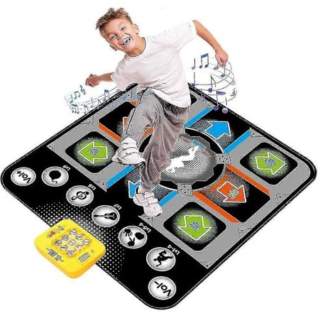 Tanssimatto, tanssipeli lelu lahja 3-12-vuotiaille lapsille tytöille pojille, tanssityyny langattomalla Bluetoothilla, 9 haastepelitilaa, Double Pk -
