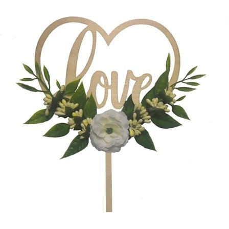 Bryllupskake Topper - Rustikt Tema for Bridal Shower Engagem