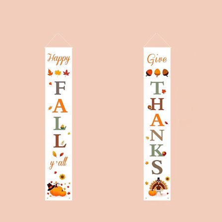 Høstdekorasjon Høstdekorasjoner for hjemmet Happy Fall Y'all Gi takk Porch Banderoles for Thanksgiving-dekorasjoner Velkommen høstskilt
