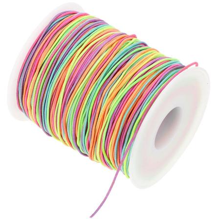 1 Rulle Halskæde Snøre DIY Armbånd Elastisk Snøre Smykkefremstilling Reb Farverig 10000X0.1cm Colorful 10000X0.1cm