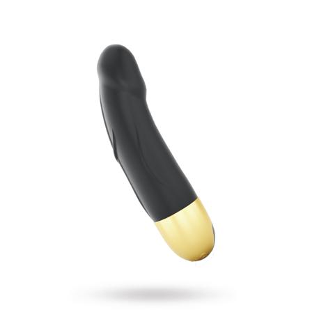 Real Vibration Small - Black & Gold - Vuxen.no - Lufttrycksbibrator, klitoris, dildo, knipe, massajestav, egg & sexmaskiner.