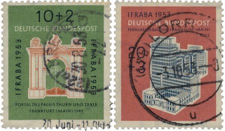 Tyskland 1953 - MICHEL 171-172 - Stemplet