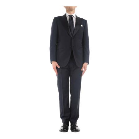 Kiton K06S79/05 Elegant Suit , Blauw , Heren , Maat: L Business pakken